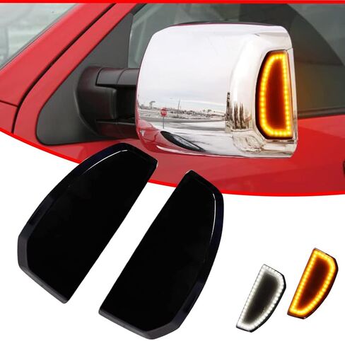 GTINTHEBOX for 2007-2021 Toyota Tundra Side Towing Mirror Turn Signal Light Smoke Switchback Amber & White LED Lamp in Saudi Arabia