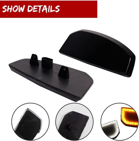 GTINTHEBOX for 2007-2021 Toyota Tundra Side Towing Mirror Turn Signal Light Smoke Switchback Amber & White LED Lamp in Saudi Arabia