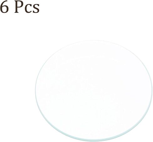 6pcs Watch Crystal Lens - [25mm] Round Flat Watch Lens Replacement for Watch Dial Use, Clear in Saudi Arabia