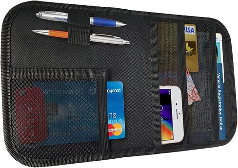 lebogner Car Sun Visor Organizer, Auto Interior Accessories Pocket Organizer, Registration and Document Holder, Personal Belonging Storage Pouch Organizer, Interior Accessories Pocket Organizer in Saudi Arabia