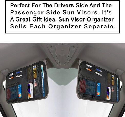 lebogner Car Sun Visor Organizer, Auto Interior Accessories Pocket Organizer, Registration and Document Holder, Personal Belonging Storage Pouch Organizer, Interior Accessories Pocket Organizer in Saudi Arabia