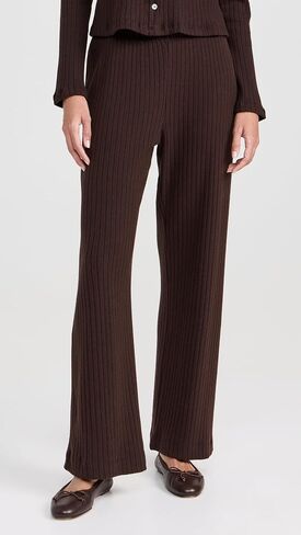 DONNI. Women's The Sweater Rib Simple Pants in Kuwait