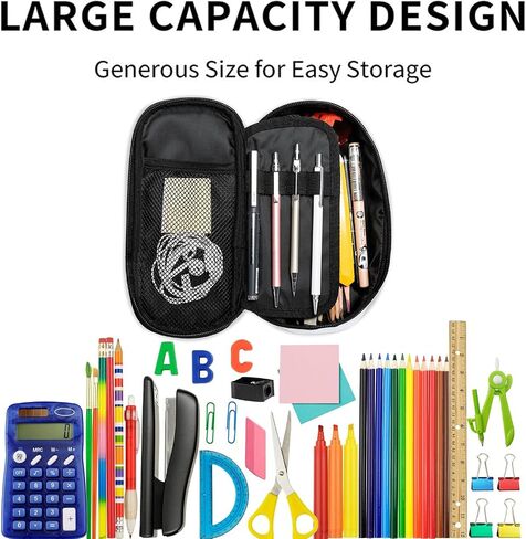 Pencil Case for Boys Girls - Durable Kids Pen Pencil Case, Large Capacity Pencil Pouch Organizer for School Student Office Supplies, Sugar Skull in Saudi Arabia