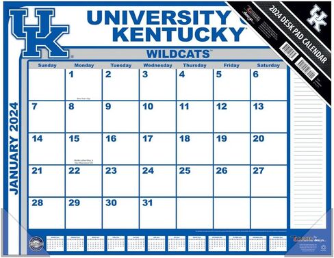 TURNER SPORTS Kentucky Wildcats 2025 22x17 Desk Calendar (25998061481) in Saudi Arabia