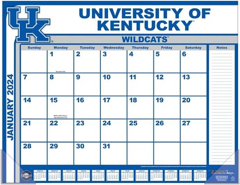 TURNER SPORTS Kentucky Wildcats 2025 22x17 Desk Calendar (25998061481) in Saudi Arabia