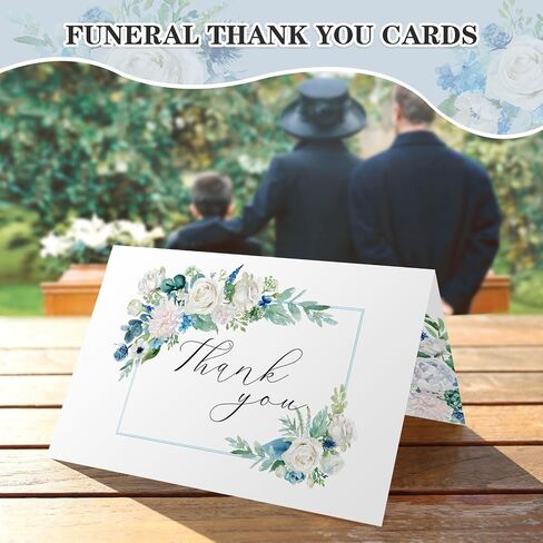 25 Pack Funeral Thank You Cards with Envelopes Matching Stickers Messages Inside 4×6 in, Watercolor Rose Cross Bereavement Sympathy Thank You Cards for Funeral Family Friends Loved Ones in Saudi Arabia