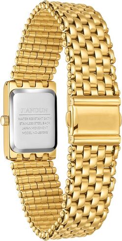 JIANDUN Petite Gold Watches for Women Vintage Ladies Quartz Wrist Watches Stainless Steel Band Womens Gold Watch Luxury Bracelet Tools Included in Kuwait