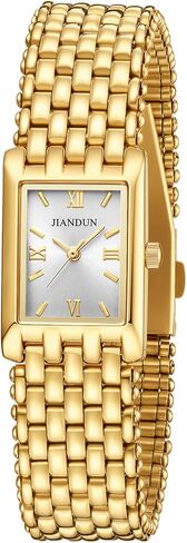 JIANDUN Petite Gold Watches for Women Vintage Ladies Quartz Wrist Watches Stainless Steel Band Womens Gold Watch Luxury Bracelet Tools Included in Kuwait