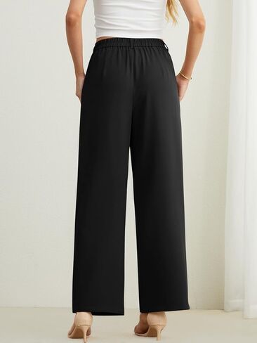 POKWAI Wide Leg Dress Pants Women's High Waisted Dressy Work Pants Business Trousers in Saudi Arabia