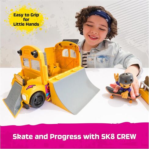 TECH DECK Sk8 Crew 2-in-1 Transforming Ultra Sk8 Bus & Storage with Fingerboard & Figure, Collectible Mini Skateboards, Kids Toys for Ages 5 and up in Saudi Arabia