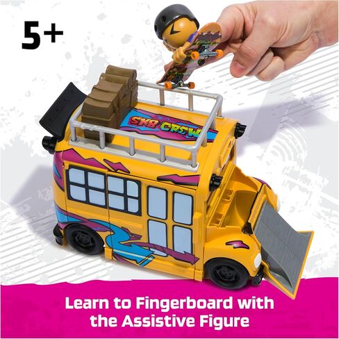 TECH DECK Sk8 Crew 2-in-1 Transforming Ultra Sk8 Bus & Storage with Fingerboard & Figure, Collectible Mini Skateboards, Kids Toys for Ages 5 and up in Saudi Arabia