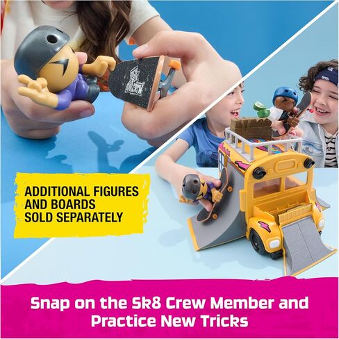 TECH DECK Sk8 Crew 2-in-1 Transforming Ultra Sk8 Bus & Storage with Fingerboard & Figure, Collectible Mini Skateboards, Kids Toys for Ages 5 and up in Saudi Arabia