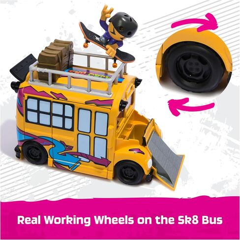TECH DECK Sk8 Crew 2-in-1 Transforming Ultra Sk8 Bus & Storage with Fingerboard & Figure, Collectible Mini Skateboards, Kids Toys for Ages 5 and up in Saudi Arabia
