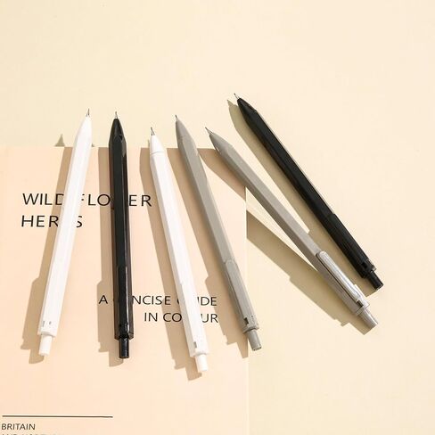 ITAWIXS 6Pcs Aesthetic Mechanical Pencil Set, Cute Mechanical Pencils 0.5 & 0.7 mm with 6 Tubes HB Lead Refills, 3PCS Erasers, Aesthetic School Supplies for Writing, Drawing, Sketching in Kuwait