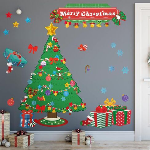 71 Pieces Christmas Classroom Bulletin Board Decor Christmas Tree Poster Merry Christmas Banner Christmas Tree Candy Canes Star Bell Snowflake Presents Christmas Stocking Christmas Ball Bows Cutouts in Kuwait