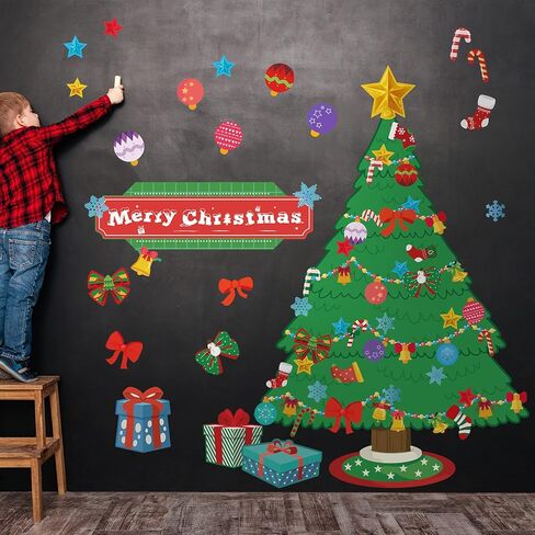 71 Pieces Christmas Classroom Bulletin Board Decor Christmas Tree Poster Merry Christmas Banner Christmas Tree Candy Canes Star Bell Snowflake Presents Christmas Stocking Christmas Ball Bows Cutouts in Kuwait