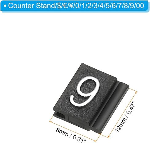 PATIKIL Price Cube Display Price Blocks Adjustable Removable Number Price Stand Black Counter Price Display for Retail White on Black, Hundred Digit, 10 Set in Saudi Arabia