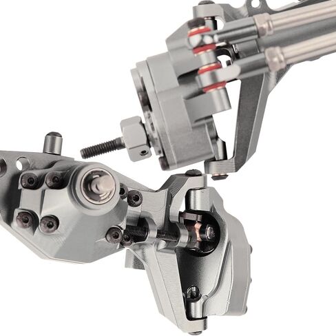 CNC Aluminum Offset Portal Front Rear Axle for 1/10 RC Crawler Axial SCX10 III AXI03029 LCG Chassis Cheater Rigs Upgrade Parts (Titanium) in Saudi Arabia