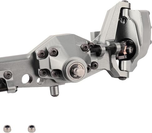 CNC Aluminum Offset Portal Front Rear Axle for 1/10 RC Crawler Axial SCX10 III AXI03029 LCG Chassis Cheater Rigs Upgrade Parts (Titanium) in Saudi Arabia