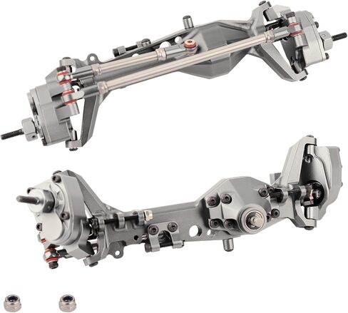 CNC Aluminum Offset Portal Front Rear Axle for 1/10 RC Crawler Axial SCX10 III AXI03029 LCG Chassis Cheater Rigs Upgrade Parts (Titanium) in Saudi Arabia