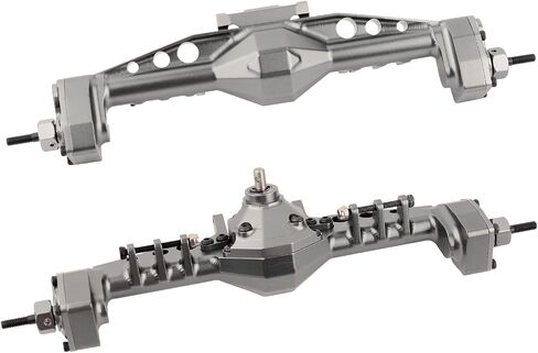 CNC Aluminum Offset Portal Front Rear Axle for 1/10 RC Crawler Axial SCX10 III AXI03029 LCG Chassis Cheater Rigs Upgrade Parts (Titanium) in Saudi Arabia