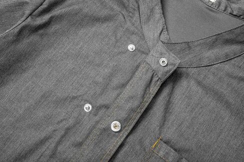 Unisex Chef Coat for Men Women Short Sleeve Press Button Chef Jacket Hotel Kitchen Uniform Shirts with Pocket in Saudi Arabia