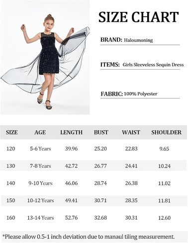 Haloumoning Girls Sequin Dress Kids Formal Sleeveless Pageant Birthday Party Dresses 5-14 Years in Saudi Arabia