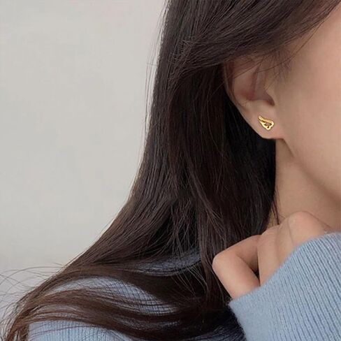 BG&WLing 925 Sterling Silver Angel Wing Stud Earrings Hypoallergenic Small Wings Earring Dainty Minimalis Jewelry Gifts for Women in Saudi Arabia