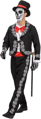Day Of The Dead Costume Adult Men Dia De Los Muertos Costume Mens Mariachi Senor Halloween Costumes in Saudi Arabia