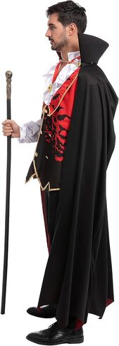 أزياء Spooktacular Creations Vampire التنكرية للرجال البالغين مع عباءة مصاصي الدماء وإكسسوارات لأزياء الهالوين in Saudi Arabia