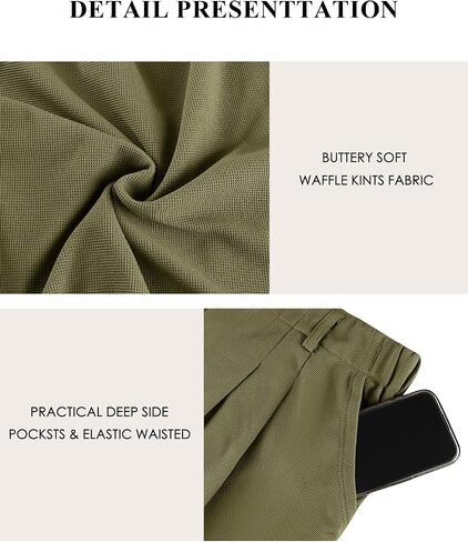 SeSe Code Women's Wide Leg Pants Elastic High Waisted Waffle Knit Casual Slacks Work Business Palazzo Trousers with Pockets in Saudi Arabia