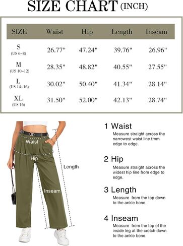 SeSe Code Women's Wide Leg Pants Elastic High Waisted Waffle Knit Casual Slacks Work Business Palazzo Trousers with Pockets in Saudi Arabia