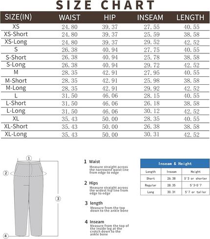 Women Office Wide High Waist Pants Loose Fit Elastic Waist Pleated Front Trousers for Work Casual in Kuwait