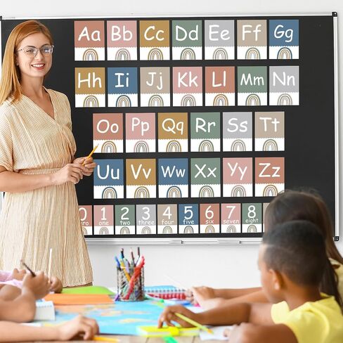 36Pcs Greenery Alphabet and Number Bulletin Board Set Eucalyptus Educational Preschool Cards ABC Letters 0-10 Number Posters for Kids Kindergarten Classroom Wall Decoration Supplies in Saudi Arabia