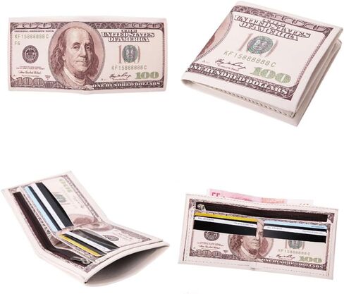 محافظ للرجال محفظة جلدية بيل فولد حامل بطاقة الائتمان صورة جيب المال محفظة بيلفولد للهدايا (BRAZIL-100)، أخضر in Kuwait