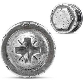 COOEAR Stainless Steel Ear Gauges Flesh Plugs and Tunnels Piercing Expander, Sun and Moon Matched Stretchers.