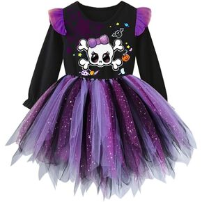 VIKITA Girls Dresses Winter Party Tutu Dress for 2-12 Years Kids