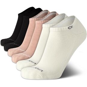 Calvin Klein Men's No Show Socks - 6 Pack Breathable Cushioned Low Cut Socks - Lightweight Ankle Socks for Men (Size: 7-12) in Kuwait