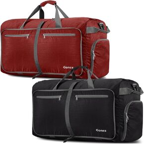 Gonex 150L Packable Travel Duffle Bag Black & Red