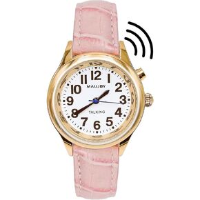 Women Talking Watch, American Accent Clear and Loud That Speaks The Time, Date or Alarm Time for The Elderly, Visually Impaired or Blind