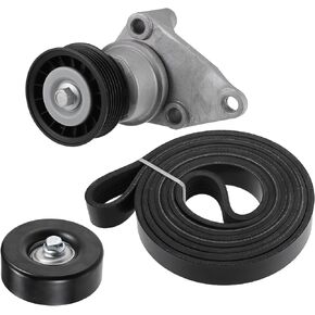uxcell 1 Set Drive Belt Tensioner Idler Pulley Assembly Replacement for GMC Yukon Sierra 1500