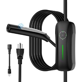 Level 2 Tesla Charger 40A 9.6KW EV Charger with NACS 240V NEMA 14-50 Plug Mobile Electric Car Charger 28FT Cable, Adjustable Current Smart Vehicle Charging Station for Tesla