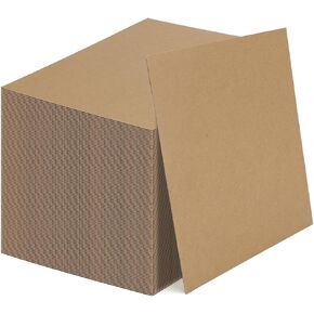 Calenzana 9x12 Corrugated Cardboard Sheets Set of 50, Flat Card Boards Inserts for Crafts, Packing, Shipping, Moving, Mailing