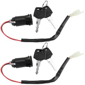 Ignition Switch Set,2 PCs Ignition Switch Lock and Key Set for E-Bike Tricycle Electric Scooter Accessories Replacement