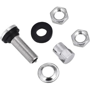 Valve Stem, 10pcs Motorcycle Tire Valve Stem, Rustproof TR161 Metal Valve Stems Car Truck Motorcycle Bolt in Tire Tyre Valve Short Stems with Dust Cap