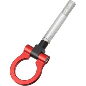 Red Aluminum Alloy Round Front Rear Bumper Trailer Ring Eye Towing Tow Hook Screw for Hyundai Veloster 2012-17 Item Replacement in Saudi Arabia
