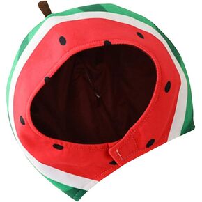 PRETYZOOM Summer Dress Sunflower Hair Accessory Funny Watermelon Hat Plush Fruit Hat Large Watermelon Shaped Fun Cap Costume Accessories for Performance Party Cosplay Summer Hat Plants Decor
