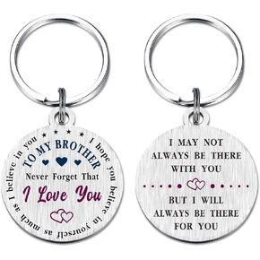 Brother Graduation Gifts- Keychain for Brother Father's Day Birthday Christmas
