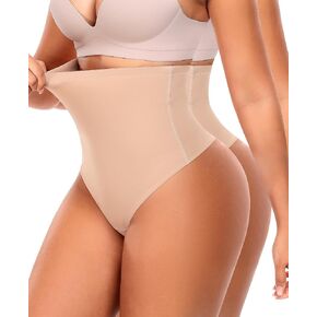 Ganado Tummy Control Thong Shapewear for Women High Waisted Shaping Underwear Thong Panties Body Shaper Panty Girdle