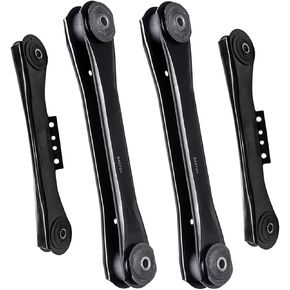 4Pcs Suspension Kits AUQDD K620246 x2 K640734 x2 Rear Control Arm (For Spring:Coil Only) Compatible With 1997 98 99 00 01 02 03 04 05 2006 Jeep Wrangler TJ